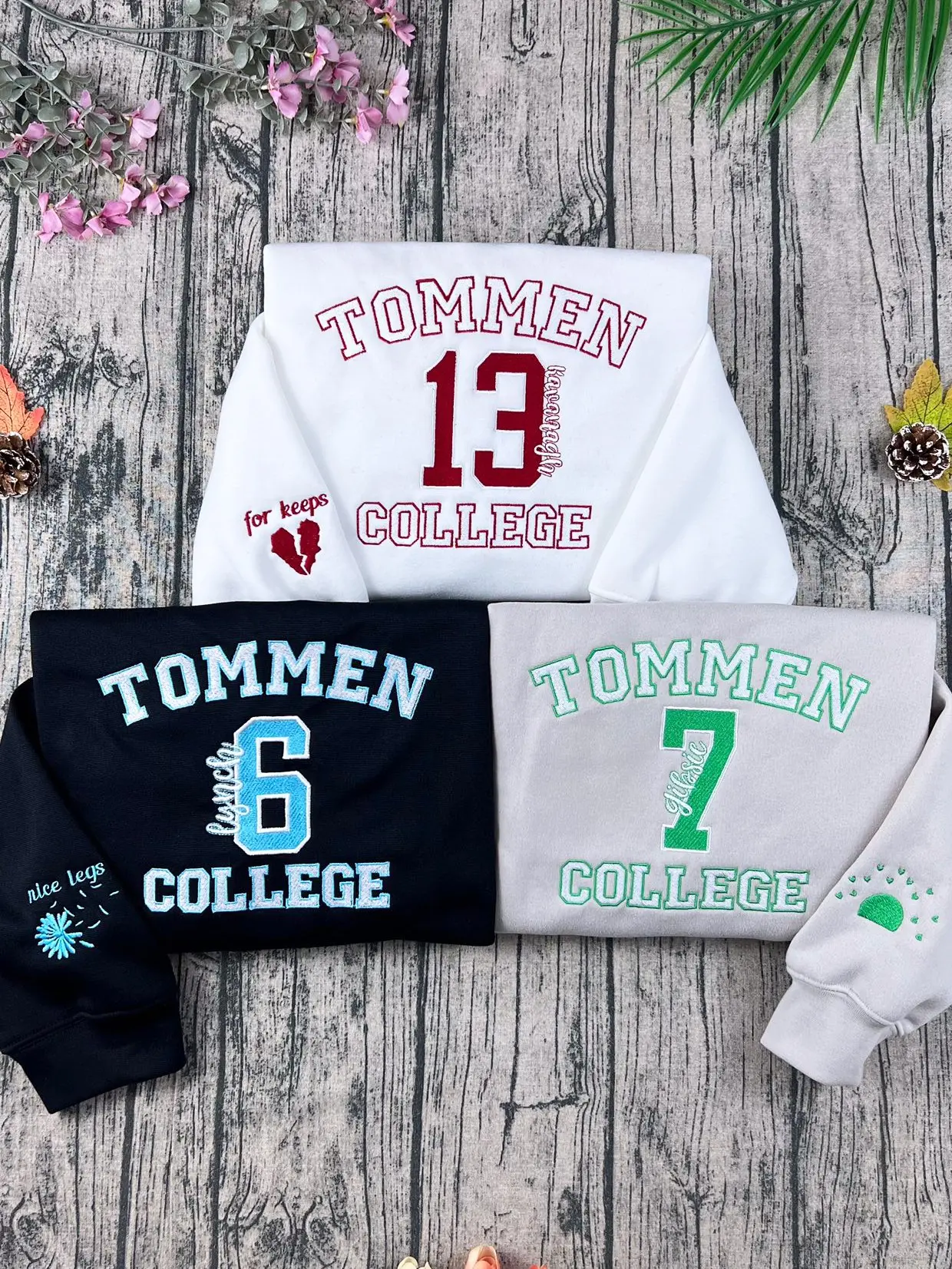Vintage Boys of Tommen Embroidered Sweatshirt, Tommen College Crewneck, J0hnny Kavanagh, Lynch J0ey, Binding 13 Bookish Merch, Bookish Gift