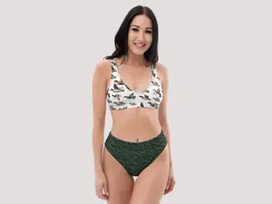 DUCK HUNTING SWIMSUIT - Duck Camo Swimsuit Set - Mallard Duck Bikini - Swimwear For Duck Lovers - Green Bathing Suit - Bird Bikini