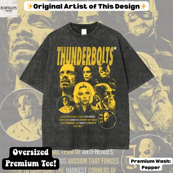 Thunderbolts T-Shirt Yelena Belova Thunderbolts Shirt Bucky Barnes MCU Movie Shirt Winter Soldier Tee