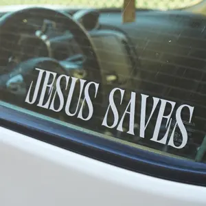 Jesus Saves Car Sticker | Christian Vinyl Decal for Car or Laptop | Faith-Based Bumper Sticker 9