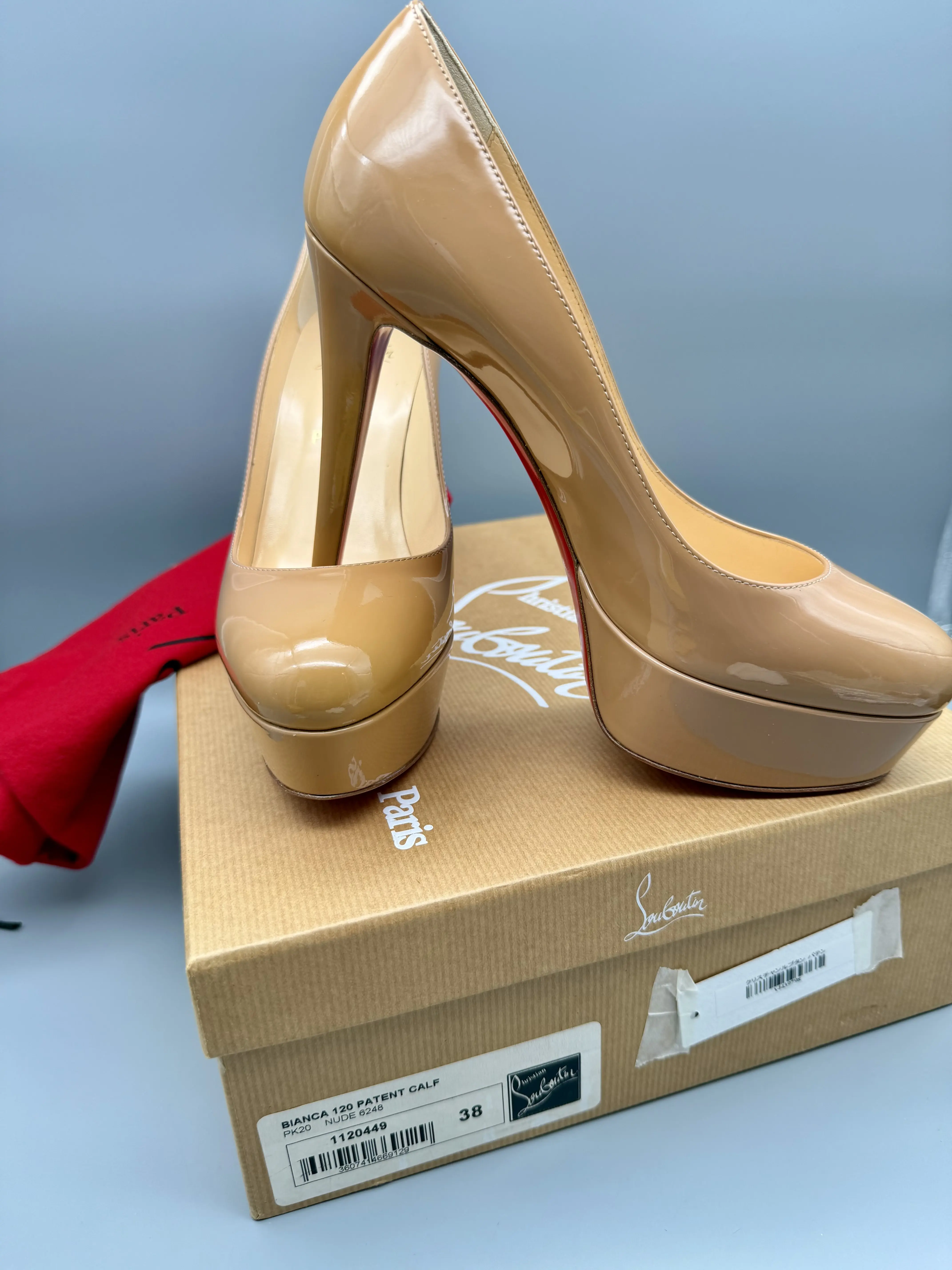 Christian Louboutin EU 38 (US 7.5) Bianca Patent Leather Pumps, Heels, Women