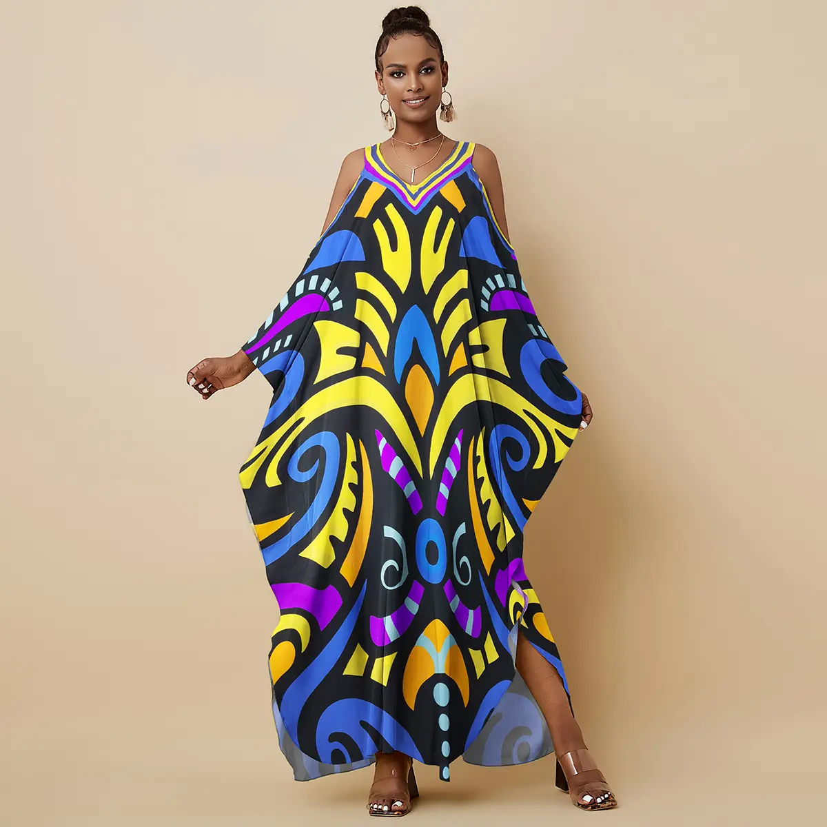 Blue Abstract Tribal Geometric