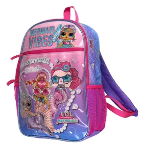 LOL Surprise! Backpack Mermaid Club 16" Book Bag with Adjustable Shoulder Straps