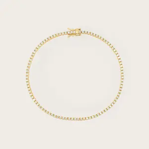 Wilhelmina Moissanite Tennis Bracelet in 18k Gold or Rhodium 