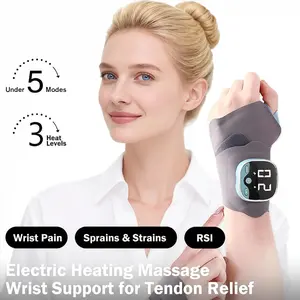 Cordless Wrist Heating Pad, Wrist Massager for Pain Relief, No Light Wrap Brace for Hand, Leg Fit for Women and Men
