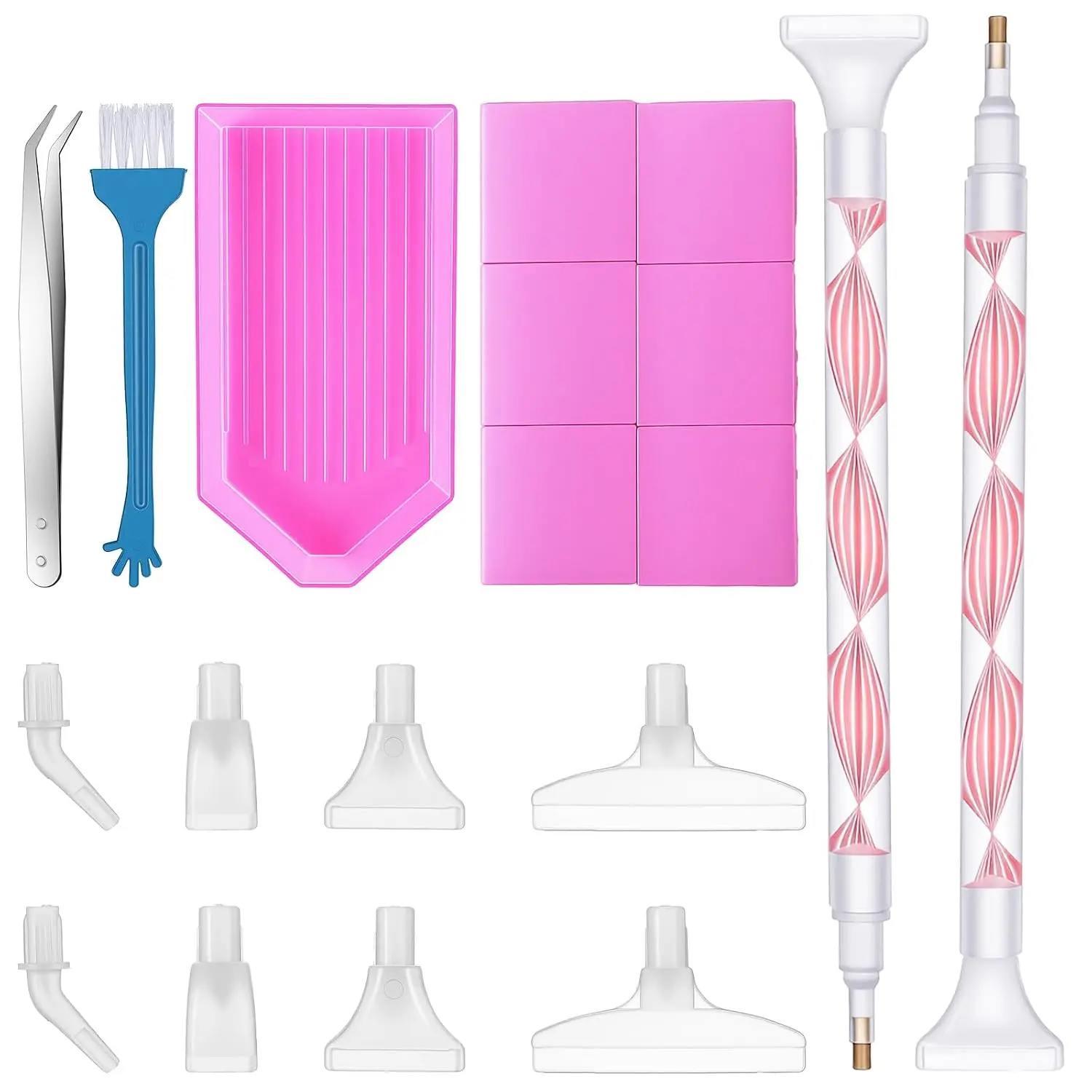 Rhinestone Picker Tool Kit Pencil for Rhinestones with 8 Tips Bedazzling for Nail Art Craft and Nail Charms Crafting Pickup Tool