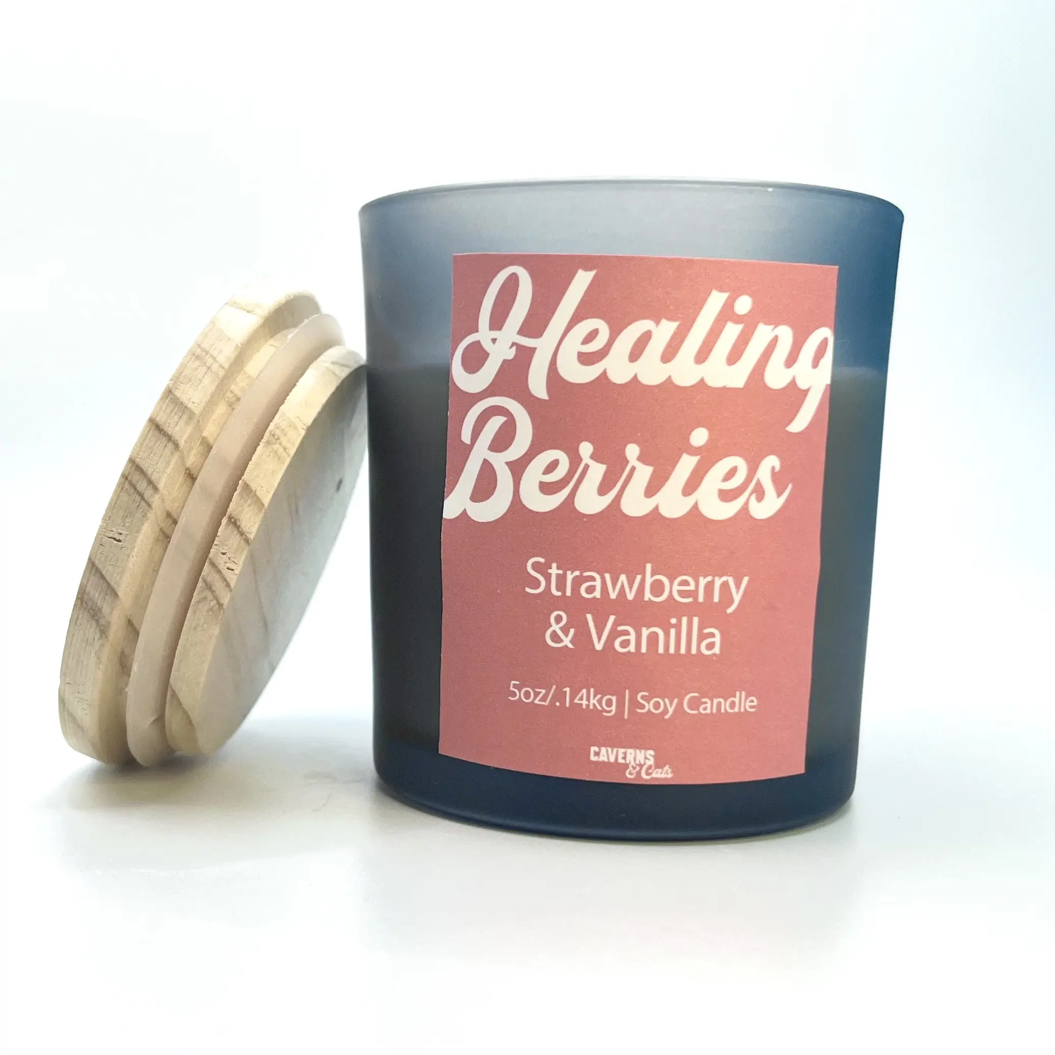 Healing Berries Handmade Candle, Strawberry Vanilla Scented