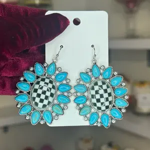 Checkered earrings
