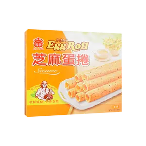 IMEI Taiwan Sesame Egg Rolls - Crispy Snack, 4 Packs, 180g - Authentic Taiwanese Delicacy