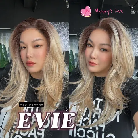 JBEXTENSION 22 Inches Pre-Cut Free Part Frontlace Glueless Wig EVIE
