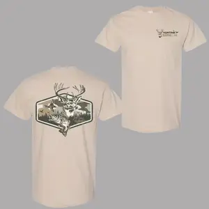 Deer Duck Fishing Graphic T-Shirt, Retro Outdoor Tee, Hunting Fishing Style Shirt, Vintage Animal Graphic Tee, Casual Mens T-Shirt