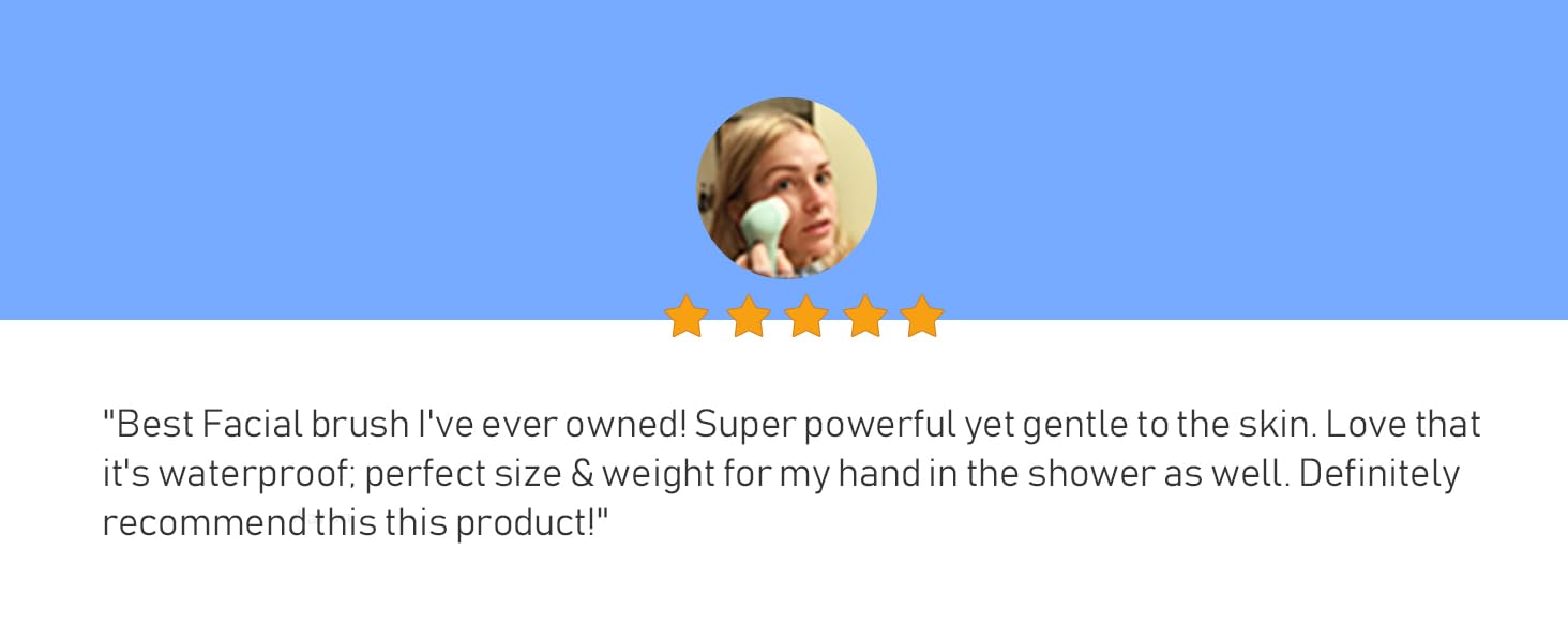 Waterproof Electric Facial Cleansing Brush with 5 Heads |Deep Exfoliating Face Scrubber for Women & Men Perfect Mother's Day Skincare Gift