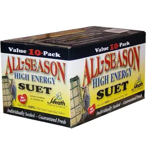 Heath Outdoor Products birds DD4-10 All Season High Energy Suet Cake, Case Of 10