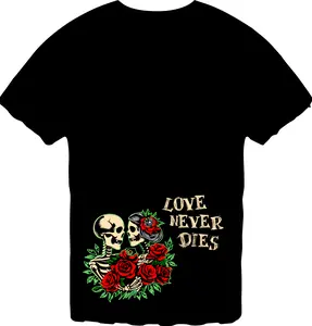 Side Piece Co. LOVE NEVER DIES Classic Tee - Old School Caddy Style for Southern Cali Riders - Smooth Rolling & Versatile Choice
