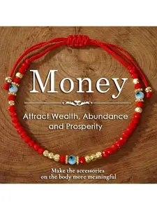 1pcs Evil Eye Bracelet for Women & Men - Handmade Adjustable Beaded Bracelet, Protection Jewelry for Good Luck, Friendship Gift, Boho Chic Spiritual Accessory, Witchy Jewelry, Exorcism & Positive Energy Wristband