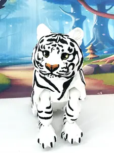 Wesctcoast3d Articulated Tiger 3D Printed Sensory Fidget Toy 12 Inches Executive Desk Toy Wild Animal Decor  AT001-LARGE-TEAL