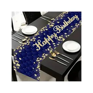 VIKAMA Round Table Runner Polka Dot, Boho Style Tablecloth For Home Party, Indoor Outdoor Wedding Decor