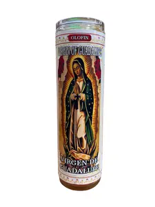 Cocktail Candle Virgen Of Guadalupe / Preprada Veladora Virgen De Guadalupe Home Fragrances Decor