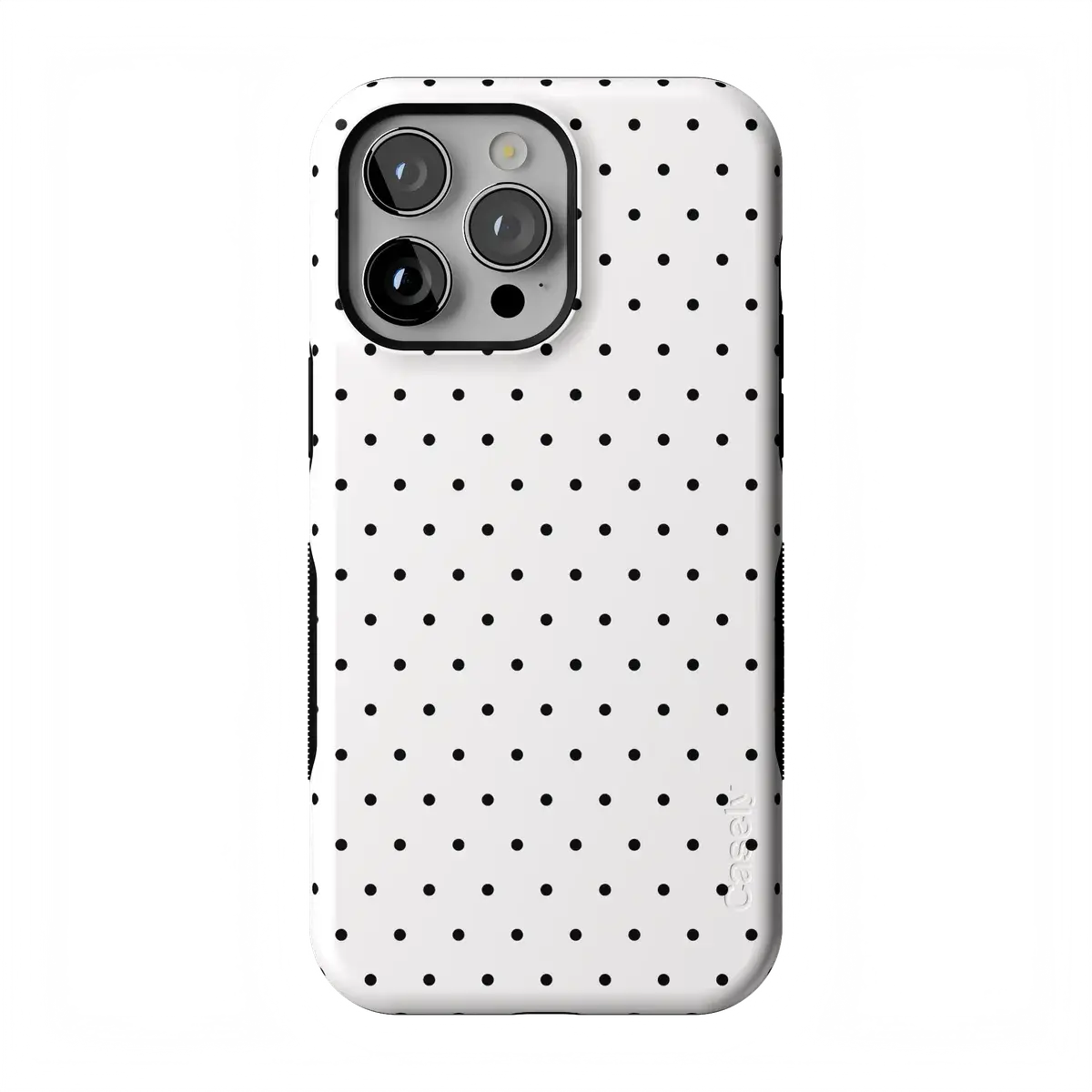 Casely iPhone 13 Pro Case | On the Dot | Black Polka Dot | Bold Protective Design | Compatible with MagSafe