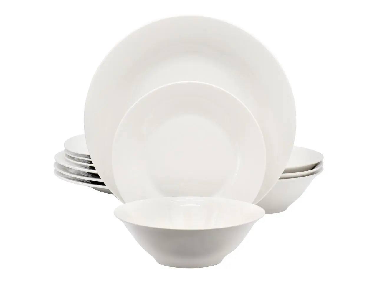 Gibson Home Everyday 12 Piece Round Fine Ceramic Dinnerware Set Gibson Home Everyday 12 Piece Round Fine Ceramic Dinnerware Set