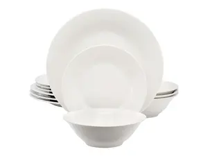 Gibson Home Everyday 12 Piece Round Fine Ceramic Dinnerware Set