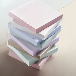 Madandi Six Colors Self-Adhesive Sticky Notes, 100 Sheets, Reusable and Removable, Office and School Supplies, Home and Office Use, Adhesive Stickers