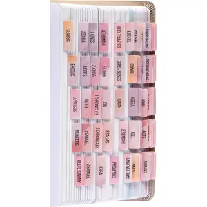 Diversebee Laminated Bible Tabs (Large Print, Easy to Read), Bible Journaling Supplies, Bible Book Tabs, Christian Gift, 66 Bible Tabs Old and New Testament, Includes 11 Blank Tabs (Boho) DiverseBee