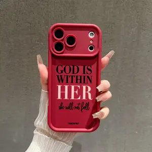 God is within her Pattern Advanced Phone Case , Soft Silicone , Fully Protected and Shockproof For iPhone 17 16 15 Pro Max 14 13 12 11 Plus Air