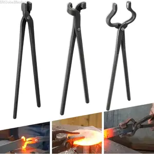 Tongs Set - Flat, and Assembled Tongs for Making, Blacksmithing, and Bladesmithing Steel TongsXXGlobalBasket8