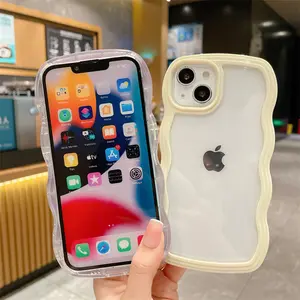 iPhone Case with Wavy Edges, Compatible with iPhone 17/16/15/14/13/12/11/ProMax/Air/Plus, Creative Design