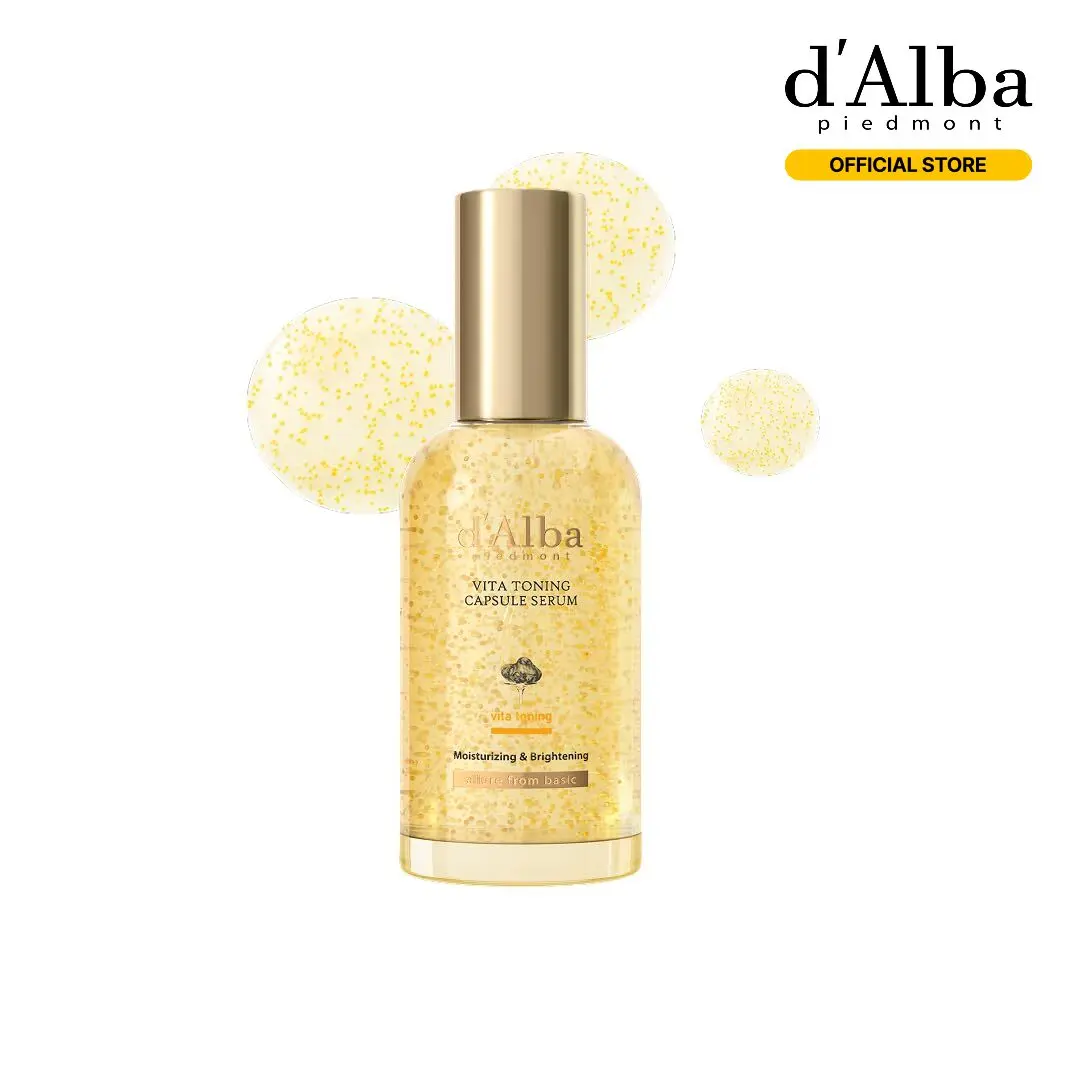 [OFFICIAL d'Alba] Vita toning Capsule Serum – Daily Vitamin Serum w/ Trufferol, Rose Water, Niacinamide, & Vitamin C - Hypoallergenic (3.38 fl oz)