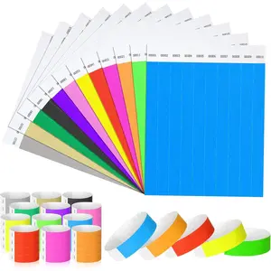 1200 count 3/4'' Wristbands 1 to 1200 Consecutive Numbers 12 Colored Wristbands  Paper Bracelets for Events Concert Festival Admission Party(Bright Colors)