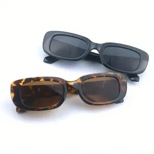 2PCS Women's Retro 90s Vintage Narrow Square Driving Fashion Glasses - Slim Rectangle Glasses Suitable for, Casual, Office & - Retro Eyewear
