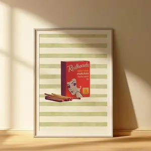 Vintage Matchbox Poster Wall Art