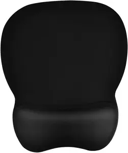 Ergonomic Mouse Pad with Wrist Support, Mousepad with Memory Foam Wrist Rest and Non-Slip Base for Computer, Cafe, Home & Office, 9.64 x 8.26 in Office Desk Accessories