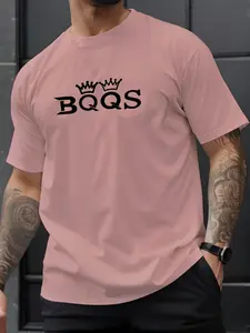 Men's Summer Micro-Stretch Comfort Round Neck Printed T-Shirt, Fashionable Trendy Wear, Best Choice for Men, Casual Stylish Tee