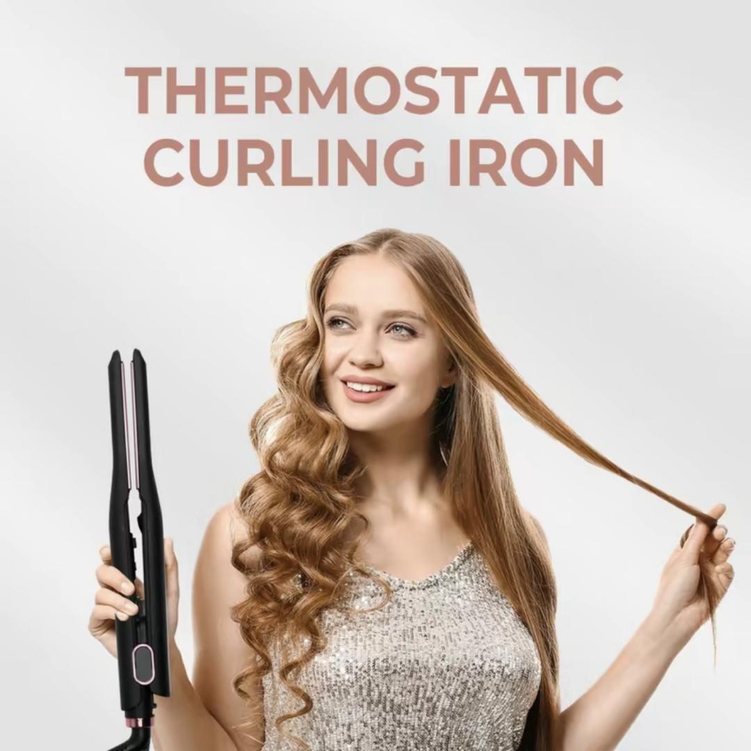 Megalook Electronic Flat lron Hair Heater 3D Floating Plates Hair Straightener and Curler 2 in 1 Styling Tool