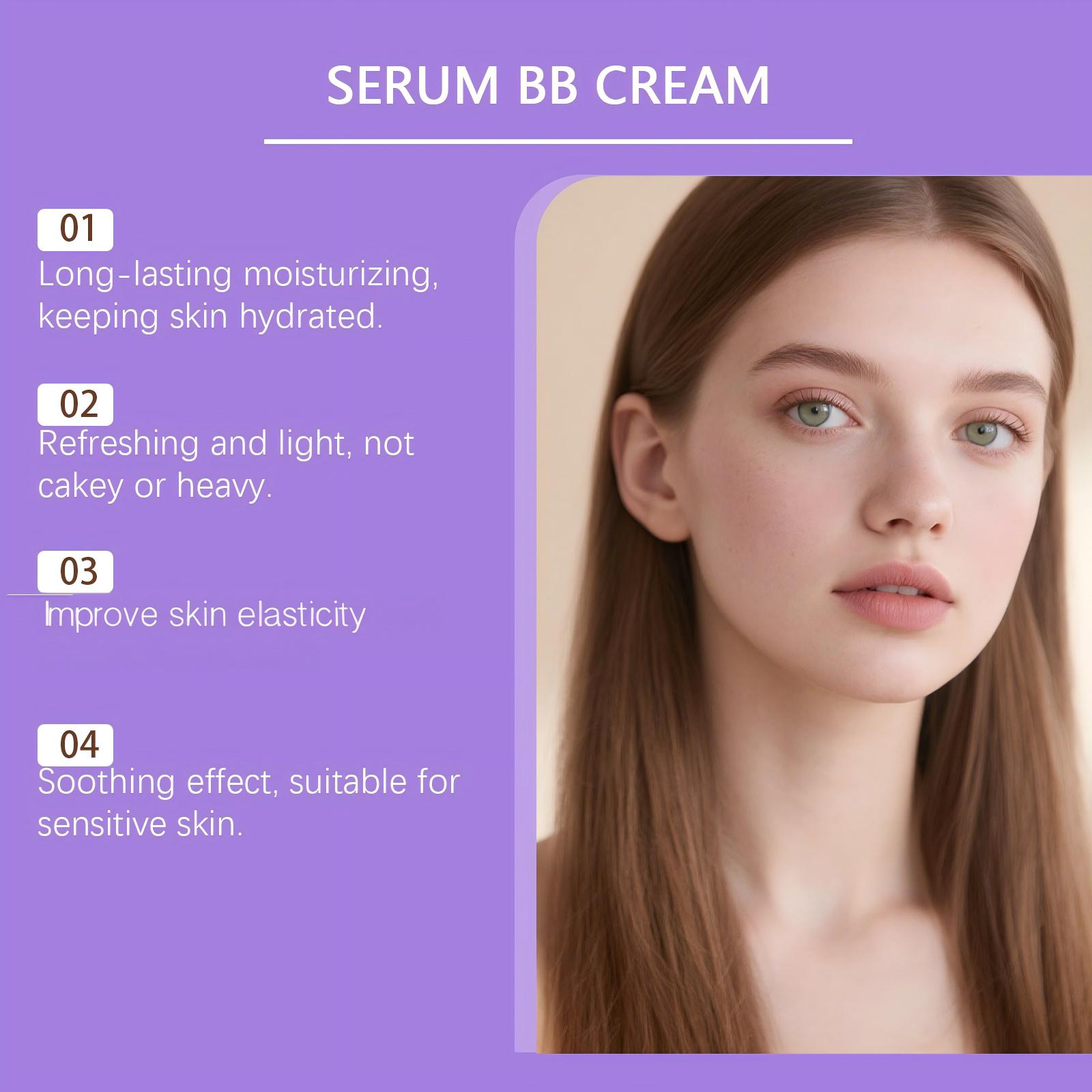 35G 2-in-1 Serum BB Cream, Ivory White Shade, Lightweight Natural Finish, Buildable Coverage, Hydrating & Smoothing, No-Makeup Look Daily Base.