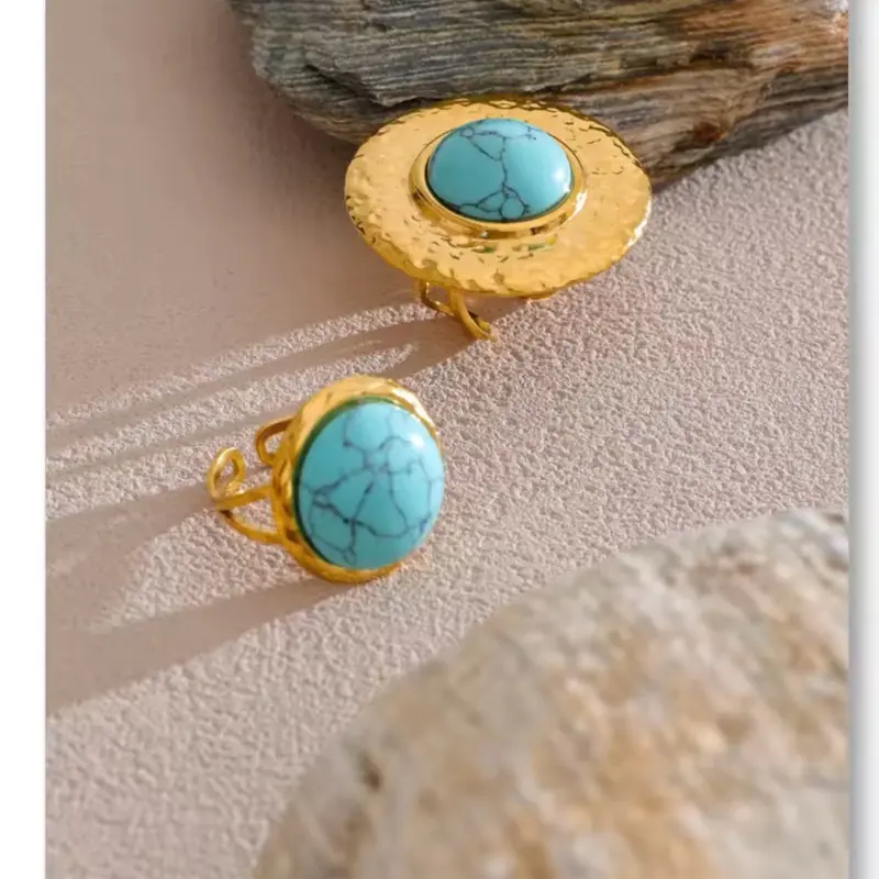 Santorini Sun and the Turquoise halo rings