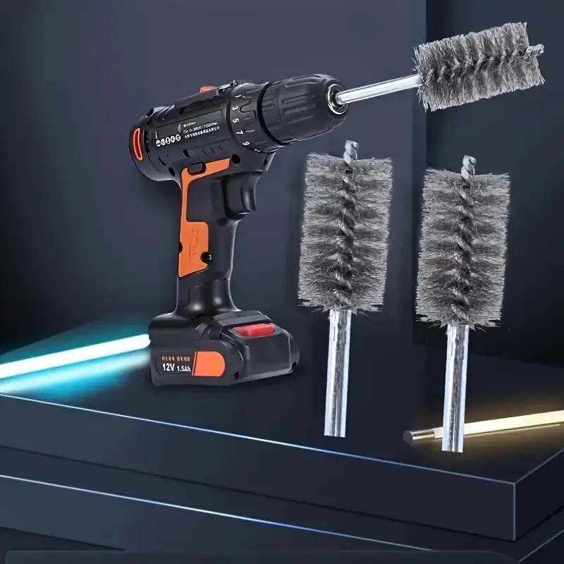 Stainless Steel Wire Tube Brush Set, Heavy Duty Multi-specification Deburring Brush Set, Hole Cleaning Brush Set, Polishing & Grinding Brush Set, Hand Tools, Tool Kit