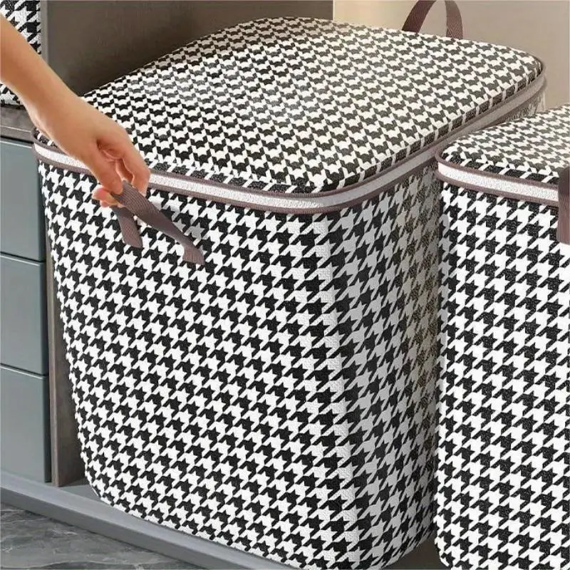 Large Capacity Clothes Storage Bag, Foldable Dustproof Bag, Household Simple Clothes & Quilt Storage Bag, Foldable Fabric Organizers