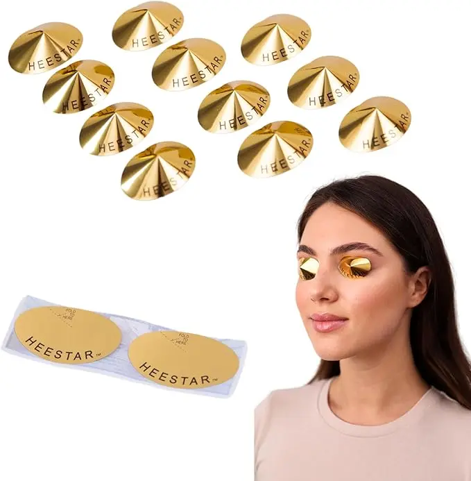Golden Tanning Bed Eye Protection Stickers - Lightweight, UVA-UVB Protection, 100% See-Through, Strap-Free, Protective Layer for Salons, Apply Over Eyes for Therapy (Beauty & Personal Care)