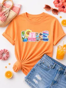 Lake Summer Sequin Patch Tshirt