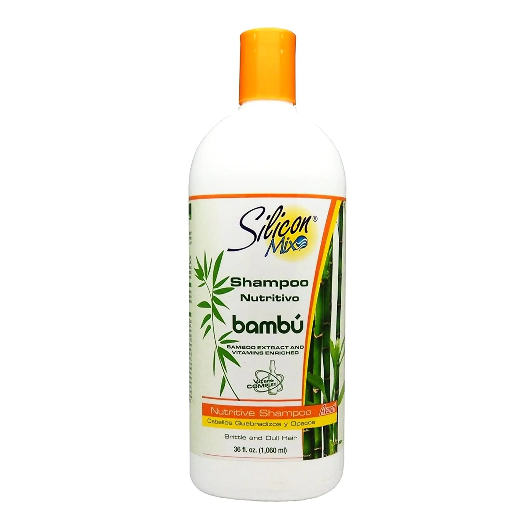 Avanti Silicon Mix Bamboo Shampoo 36 Oz Nutritive Shampoo with Bamboo Extract Vitamins E C F for All Hair Types Regenerate Nourish