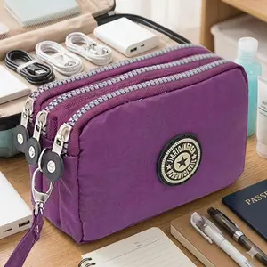 Waterproof Designer Nylon Wristlet Wallet for Women, Multi-functional Phone Key Card Holder, Zip Closure, Lightweight Crossbody for Commuting, Date, Shopping. Stylish, Durable & Easy Clean, Hands-Free Bag for Minimalist Outfit. Nylon Pouch