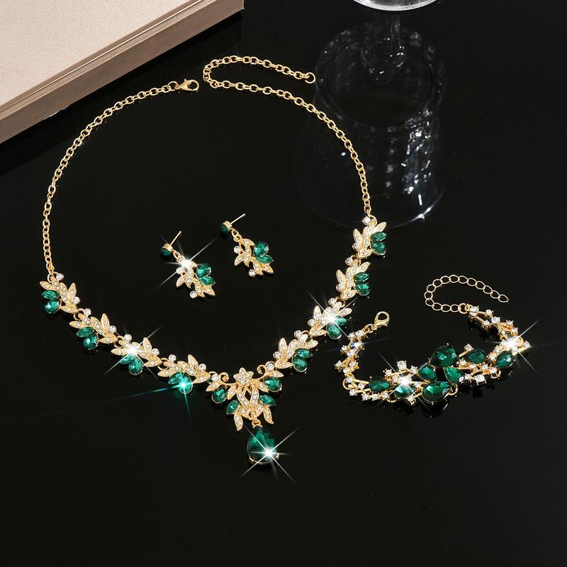 HB1422 + B9017 Golden and Green Three-piece Set