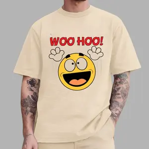 Funny Emoji Shirt WOO HOO Happy Vibes Tee Going Viral