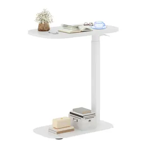 FLEXISPOT H8 Pneumatic Standing Desk – Height Adjustable Laptop Desk with Wheels, Small Mobile Sit Stand Table for Home Office, Bedside or Sofa Use