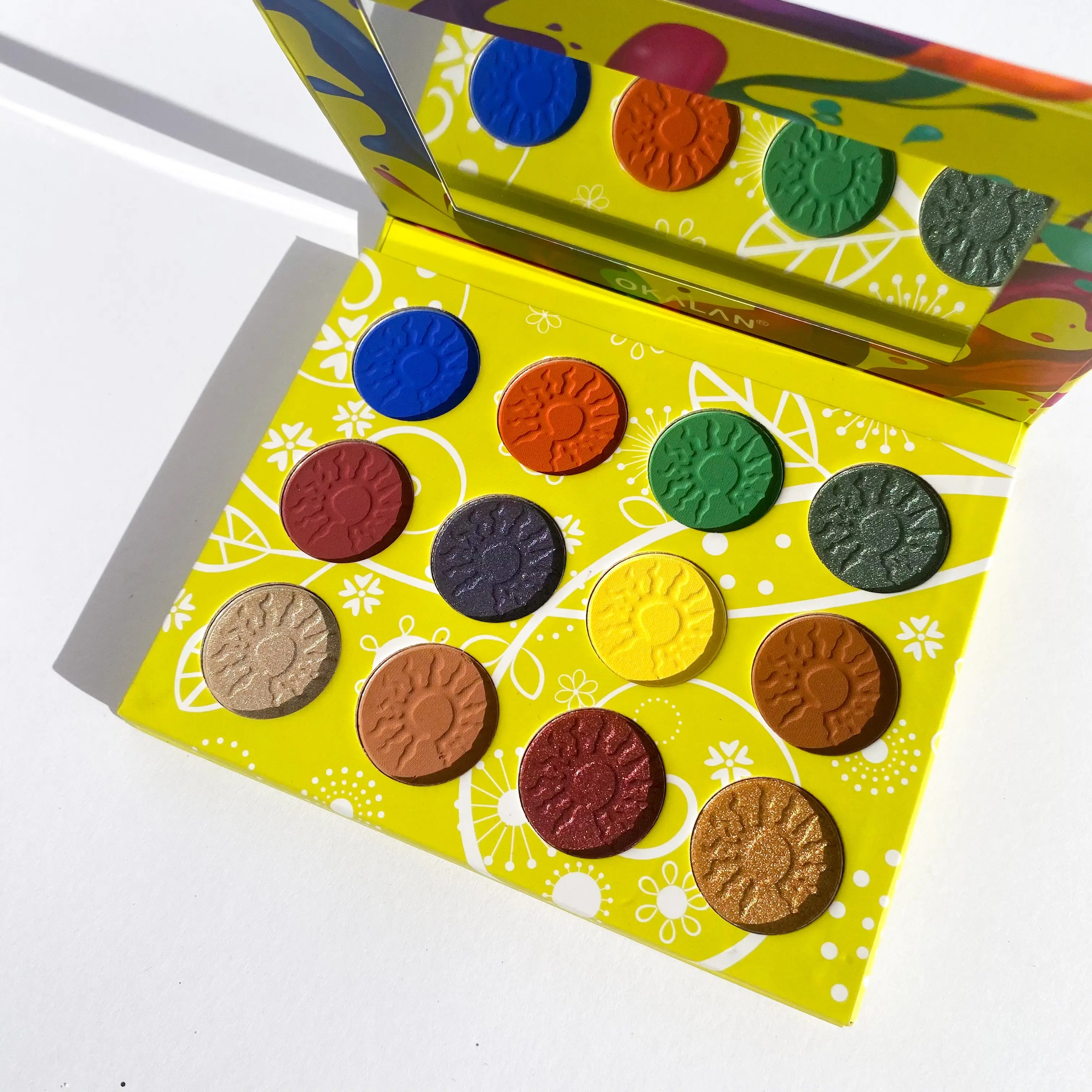 Color Parade Vol. 1 Duochrome Eyeshadow Palette - 12-Color Eyeshadow Set with Matte Shimmer Glitter Finishes, Shimmering Cosmetic Makeup Palette, Duochrome Palette, Shimmering Eyeshadow Palette