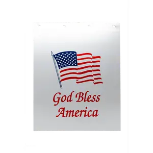 #2430 God Bless America Mudflap - 24" x 30" x 3/16" Poly - 1 Pair